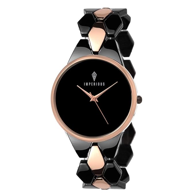 IMPERIOUS - THE ROYAL WAY Analogue Women's Watch (Black Dial) - Image 4