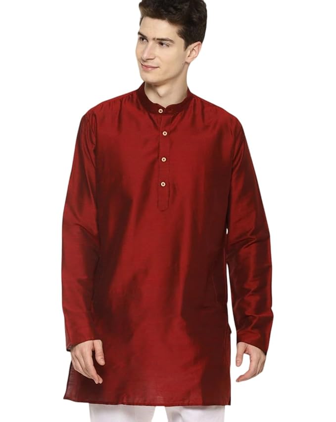 Tattva Men's Cotton Long Kurta and Pajama Set