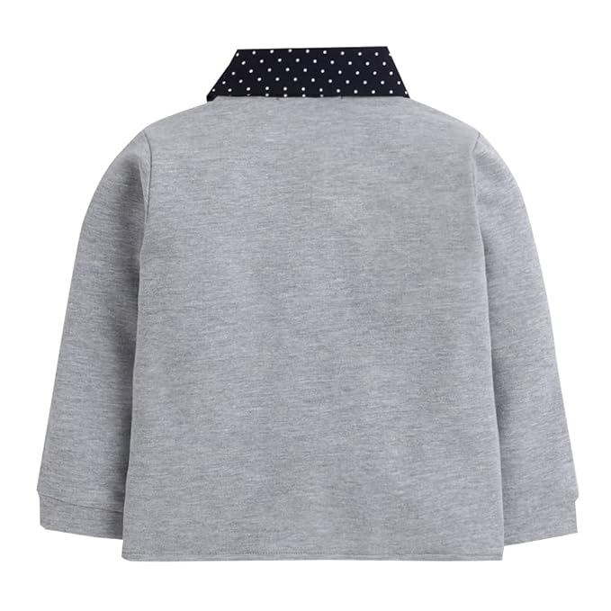 Hopscotch Boys Cotton Polka Dot Print Shirt and Pants Set with Bow In Multi Color For Ages 3-4 Years - Image 5