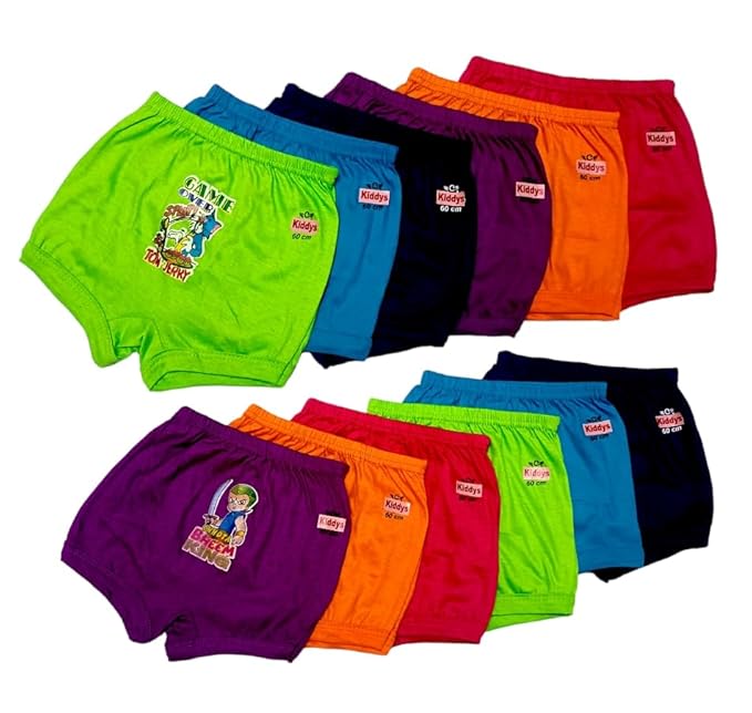 Kiddys 100% Soft Cotton Kids Innerwear Bloomers Briefs Jetty Panties Drawers Underwear Shorts for Baby Girls and Boys