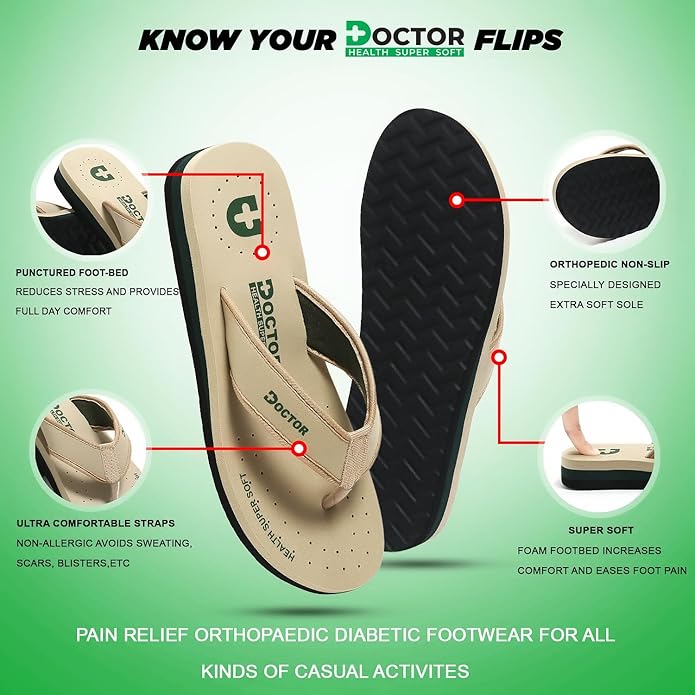 DOCTOR HEALTH SUPER SOFT Newly Slipper for Women Premium | Soft | Comfortable | Orthopaedic | Diabetic | Lightweight | Pregnancy | Antiskid | Slippers for Women's - Image 2