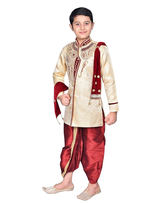 Joley Poley Designer Sherwani for Kids and Boys - Image 3