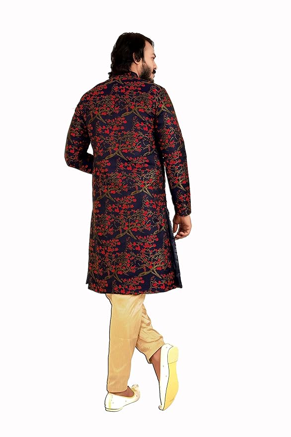 N.B.F Fashion Mens Ethnic Wear Kurta Pajama Sherwani Set - Image 3