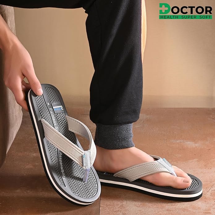 DOCTOR HEALTH SUPER SOFT Men's Acupressure Slippers | Flip-Flops | Men's & Boy's Slippers | Comfortable & Lightweight | Soft Foot Massager | All Day Wear Acupressure Slipper - Image 4