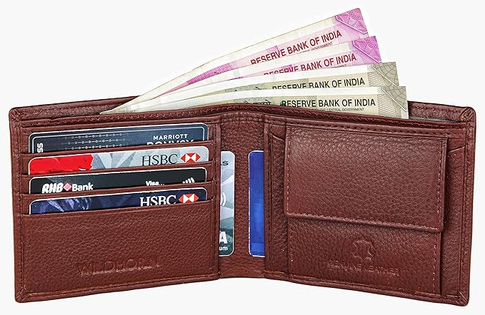 WildHorn RFID Protected Leather Wallet for Men, Brown - Image 4