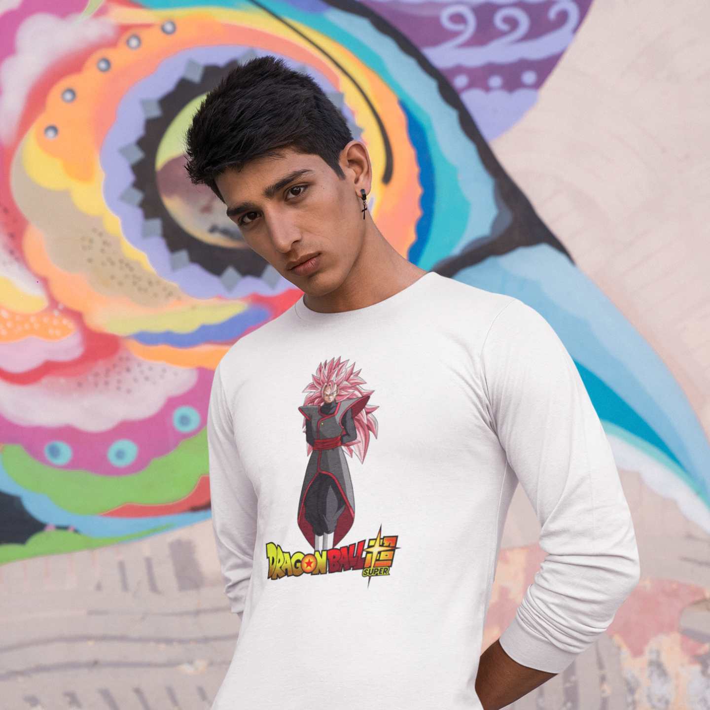 Men Goku black graphic printed full sleeve T-Shirt - Image 2