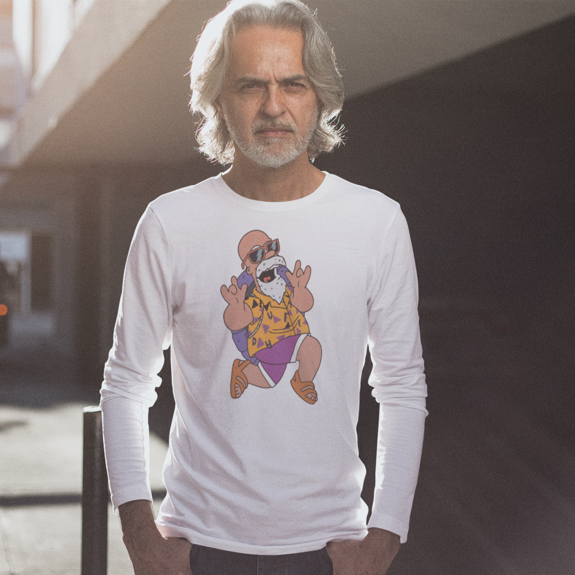 Men Master roshi graphic printed full sleeve T-shirt - Image 2