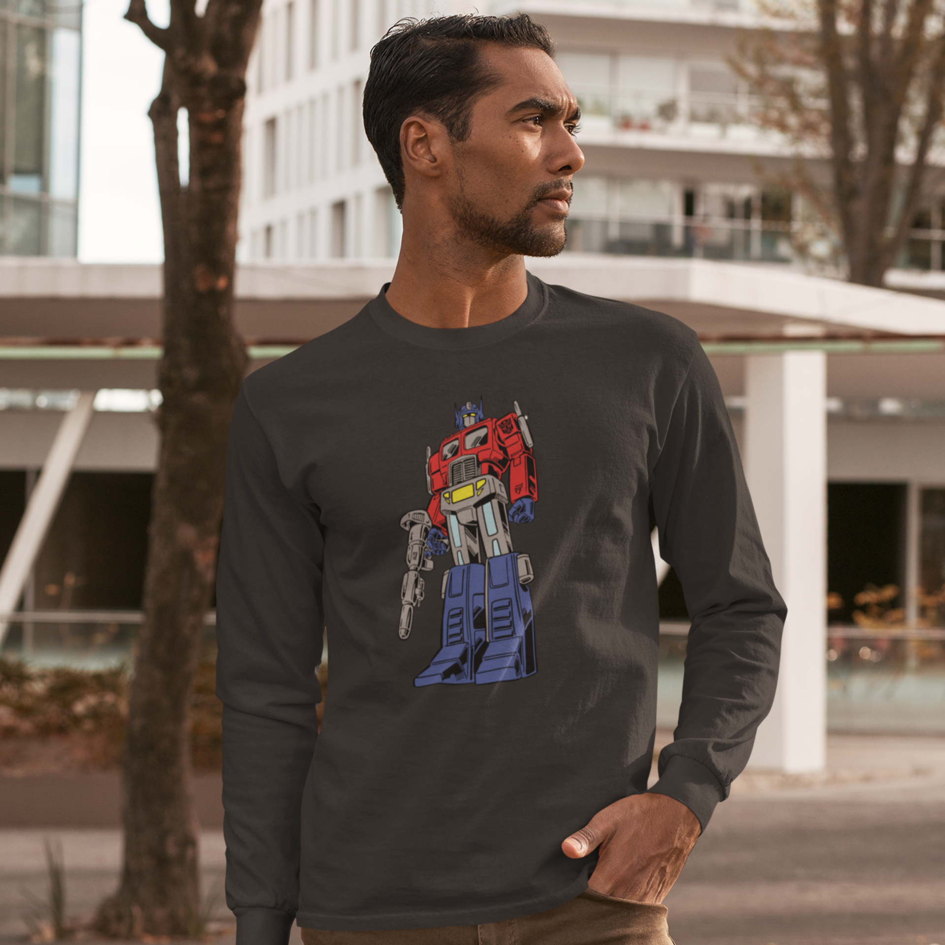 Men Optimus prime graphic printed full sleeve T-Shirt - Image 2