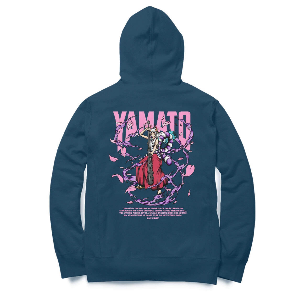 Women Yamato one piece graphic back printed streetwear oversized Hoodie - Image 6