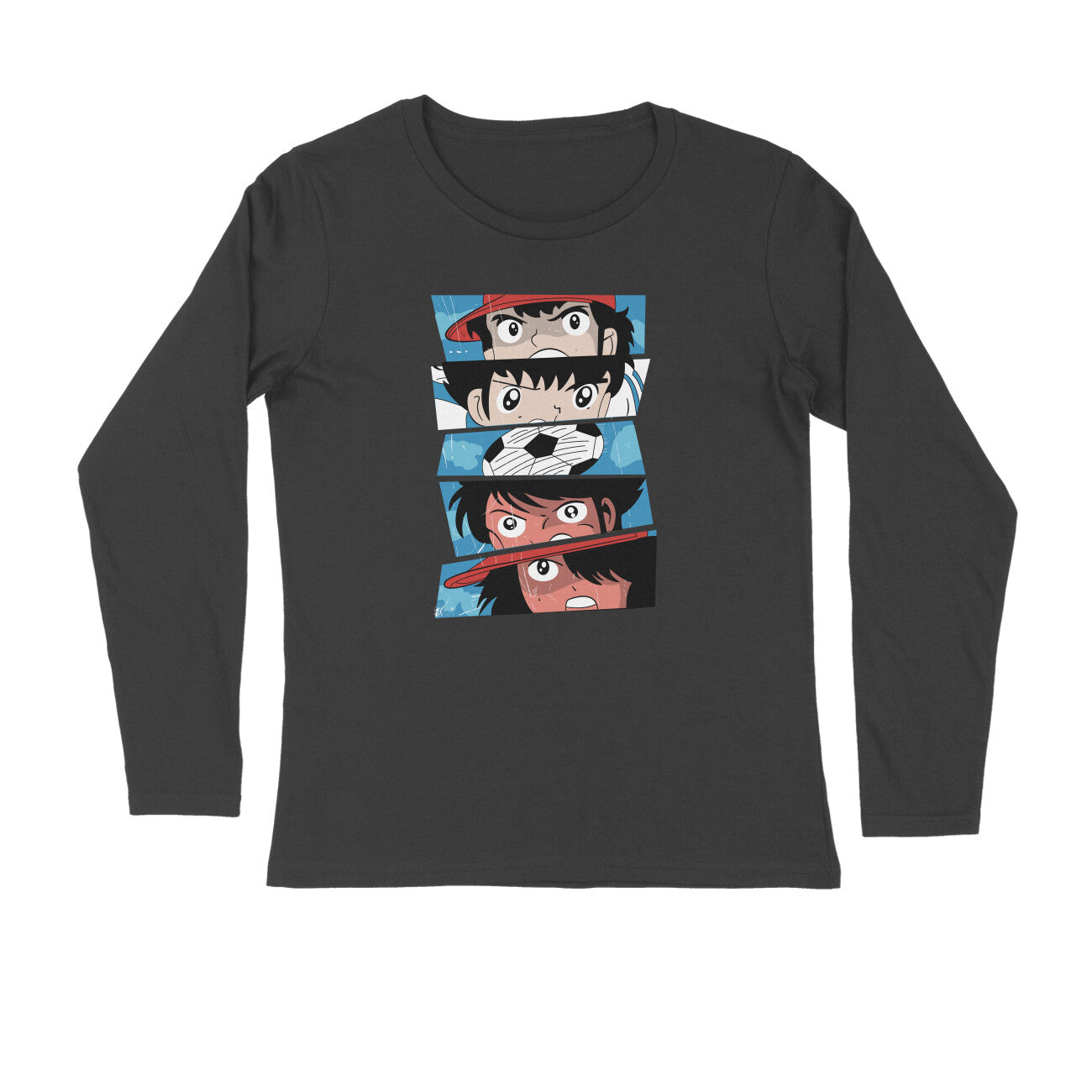 Men Captain Tsubasa graphic printed full sleeve T-Shirt - Image 5