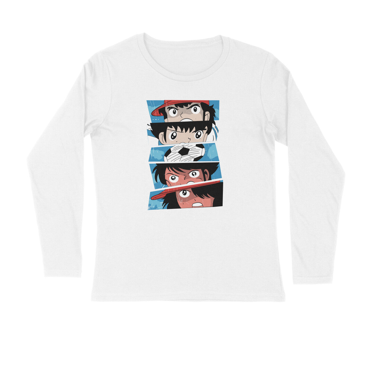 Men Captain Tsubasa graphic printed full sleeve T-Shirt - Image 6