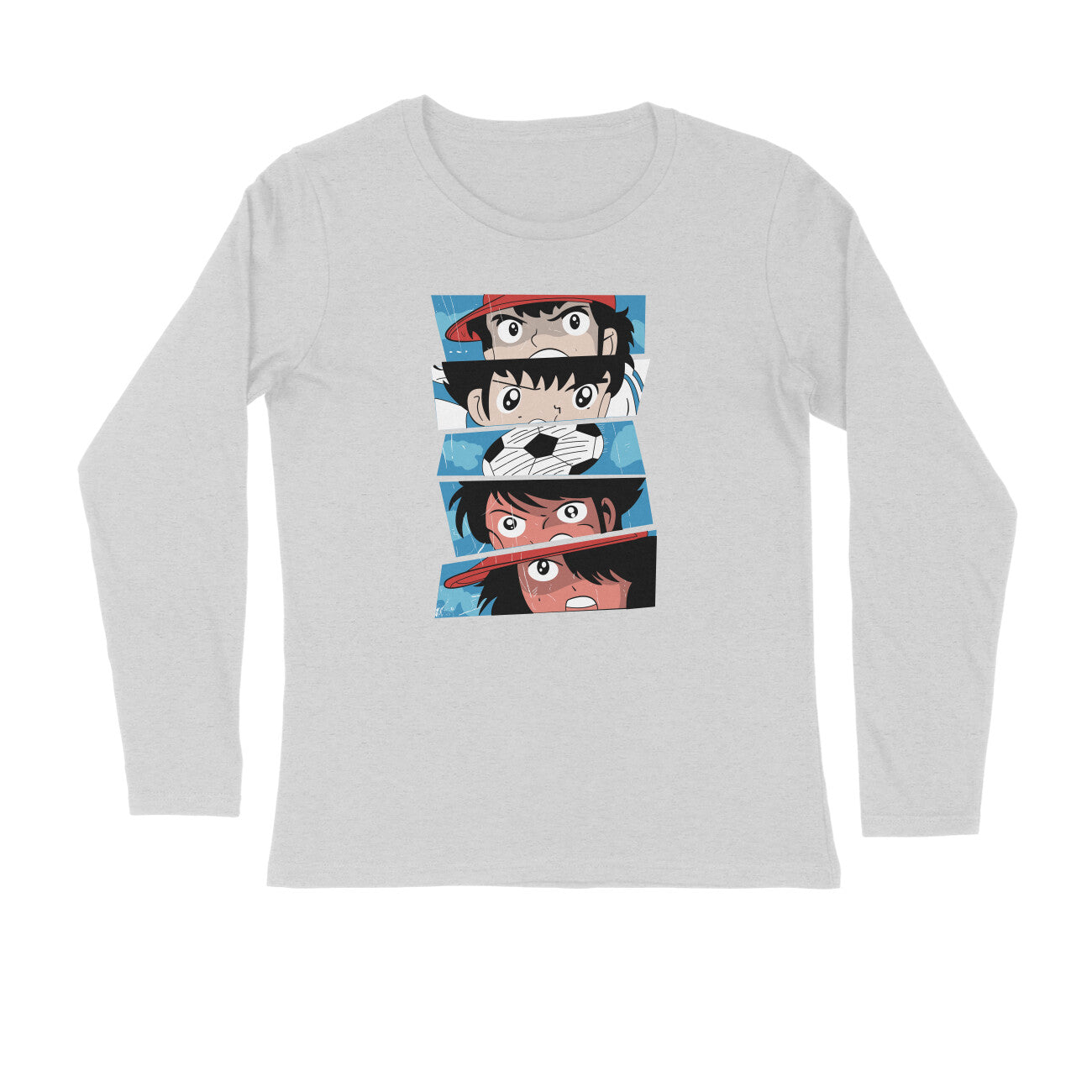 Men Captain Tsubasa graphic printed full sleeve T-Shirt - Image 7